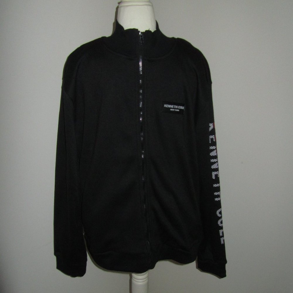 Men's Kenneth Cole New York Black Fleece Jacket Size XL NWT
